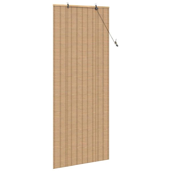 vidaXL Estores de rolo com cortinas Manual Natura 90 x 220 cm Bambu