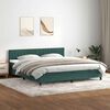 vidaXL Cama com molas/colch&atilde;o 180x220 cm veludo verde-escuro