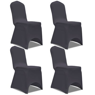 vidaXL Capa extensível para cadeira 4 pcs antracite