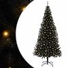 vidaXL &Aacute;rvore de Natal com 300 LEDs com suporte Preto 180 cm PVC