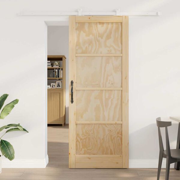 vidaXL Porta Deslizante ORKDAL Castanho 83 x 211 cm