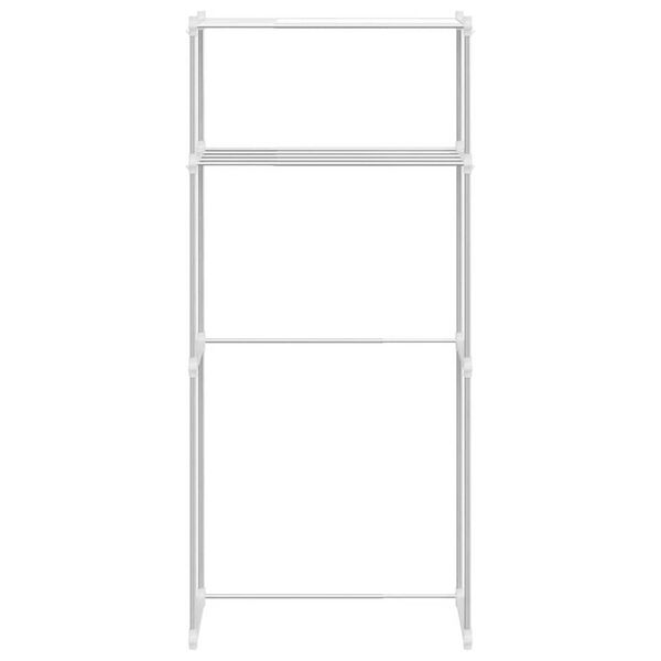 vidaXL Prateleira para Máquina de Lavar Manual Branco 63 x 27 x 136 cm