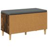vidaXL Banco de Hall com almofada Carvalho Defumado 60 x 38 x 46 cm