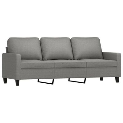 vidaXL 4 pcs conjunto de sofás com almofadões tecido cinzento-escuro