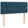 vidaXL Cama boxspring com colch&atilde;o 120x200 cm veludo azul-escuro