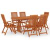 vidaXL 7 pcs conj. jantar para jardim madeira de eucalipto maci&ccedil;a