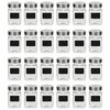 vidaXL Frascos de vidro com autocolante 24 pcs 300 ml