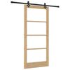 vidaXL Porta Deslizante ORKDAL Natural e Preto 93 x 202 cm