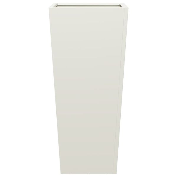 vidaXL Vaso/floreira de jardim 35x35x75 cm a&ccedil;o branco