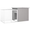 vidaXL Galinheiro 200x91x100 cm a&ccedil;o galvanizado cinzento