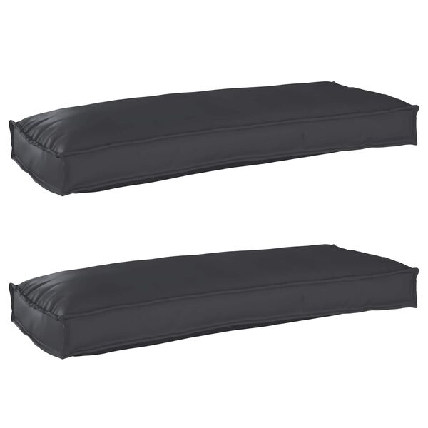 vidaXL Conjunto de Almofadas para Palete 2 pcs Preto 100 x 40 x 8 cm