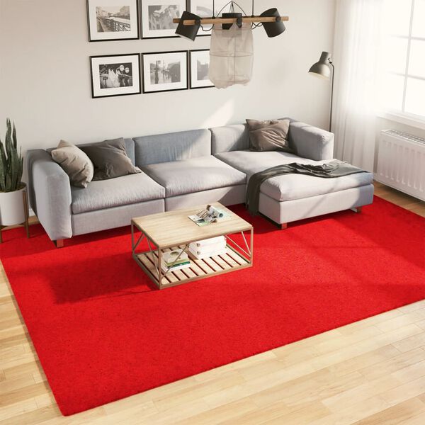vidaXL Tapete de pelo curto OVIEDO 240x340 cm vermelho