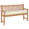 vidaXL Almofada de palete para banco Creme 150 x 40 x 8 cm