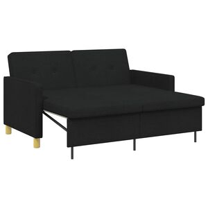 vidaXL Sof&aacute;-cama retr&aacute;til Preto Tecido