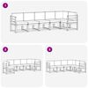vidaXL Conjunto de Sof&aacute;s para Exterior 6 pcs Natural e Creme