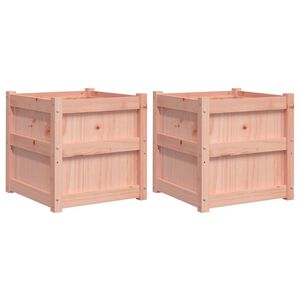 vidaXL Vasos/floreiras de jardim 2 pcs madeira de douglas maci&ccedil;a