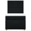 vidaXL Cama com molas/colch&atilde;o 100x200 cm tecido preto