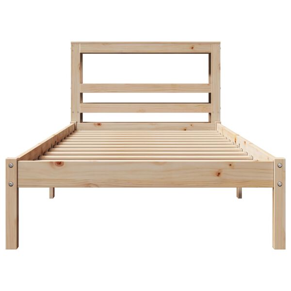 vidaXL Cama sem colchão 90x190 cm madeira de pinho maciça