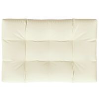 vidaXL Almofadão para sofá de paletes 120x80x12 cm tecido creme