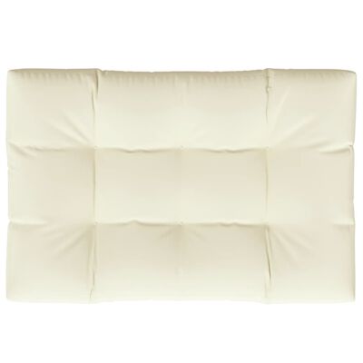 vidaXL Almofadão para sofá de paletes 120x80x12 cm tecido creme