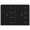 vidaXL Buffet 2 pcs Carvalho Preto 60 x 31 x 84 cm Madeira processada