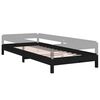 vidaXL Cama empilhável 75x190 cm madeira de pinho maciça preto