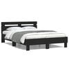 vidaXL Estrutura cama c/ cabeceira 120x200 cm derivados madeira preto