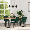 vidaXL Cadeiras de jantar 4 pcs veludo verde-escuro