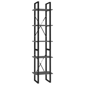 vidaXL Estante 5 prateleiras 40x30x175 cm derivados madeira cinza