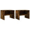 vidaXL Mesa cabeceira 2pcs 40x30x30cm derivado madeira carvalho fumado