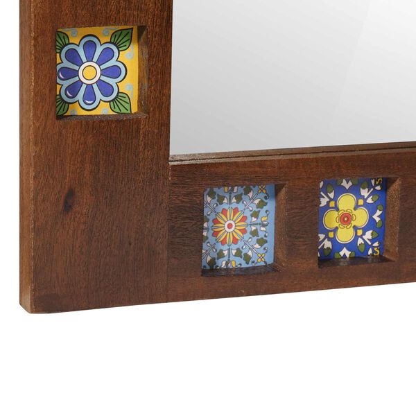 vidaXL Espelho de banheiro com armazenamento Nogueira 50 x 70 x 3 cm