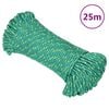 vidaXL Corda de barco 5 mm 25 m polipropileno verde