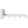 vidaXL Estrutura cama c/ cabeceira 135x190 cm pinho maci&ccedil;o branco