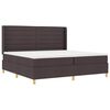 vidaXL Cama Box com colch&atilde;o Marrom Escuro 200 x 200 cm tecido