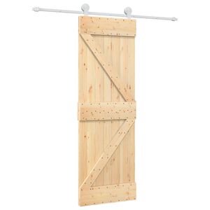 vidaXL Porta Deslizante 70 x 210 cm Natural e Branco
