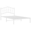 vidaXL Estrutura de cama com cabeceira 100x200 cm metal branco
