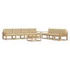 vidaXL Conjunto de Sof&aacute;s para Exterior 7 pcs Branco e Bege