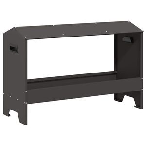 vidaXL Tr&oacute;feu de Alimenta&ccedil;&atilde;o para Frangos Preto 81 x 32 x 53,5 cm