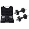 vidaXL Conjunto de halteres 19 pcs 15 kg ferro fundido