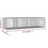 vidaXL Coelheira de 4 painéis 217x79x54 cm ferro galvanizado