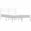 vidaXL Estrutura de cama com cabeceira 120x190 cm metal branco