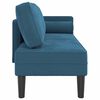 vidaXL Chaise lounge com almofad&otilde;es veludo azul