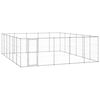 vidaXL Canil de exterior 36,3 m&sup2; a&ccedil;o galvanizado
