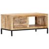 vidaXL Mesa de centro 88x50x42 cm madeira de mangueira maci&ccedil;a
