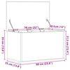 vidaXL Caixa de Armazenamento Madeira Antiga 60 x 35 x 35 cm