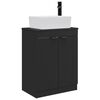 vidaXL Gabinete de banheiro com pia Preto 54 x 35 x 83 cm