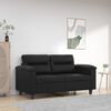 vidaXL Sof&aacute; de 2 lugares 120 cm couro artificial preto