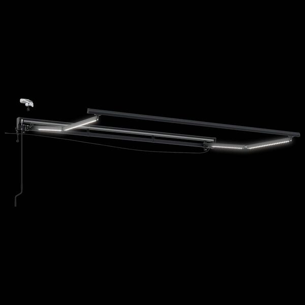 vidaXL Moldura de Toldo El&eacute;trico com LEDs Antracite 3 x 2 m Alum&iacute;nio