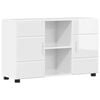 vidaXL Buffet com porta FLORIN Branco Brilhante 88,5 x 30,5 x 55,5 cm