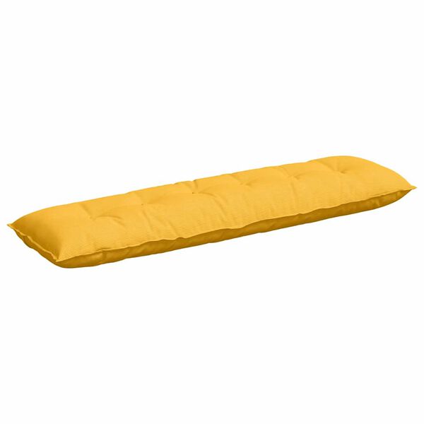 vidaXL Travesseiro para Costas Amarelo Claro 180 x 50 cm